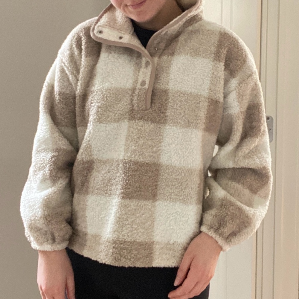 Plaid Soft Fleece Pullover